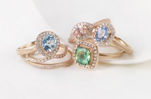 Anne sportun Rose Gold Blush Rings