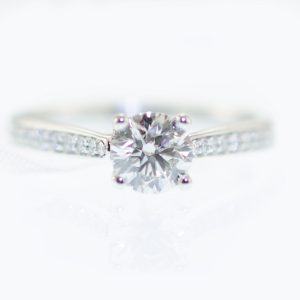 Cathedral Style Diamond Engagement Ring